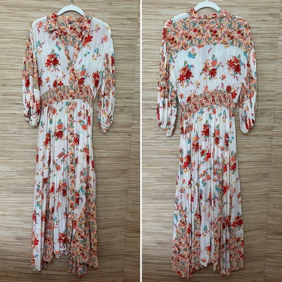 Free People Boho Floral Prairie Dress - Picture 5 of 16